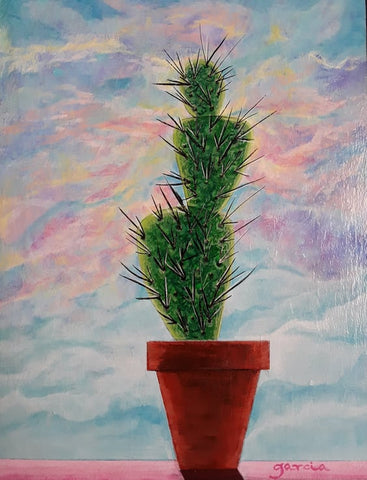 52 LA MACETA (The Flower Pot) / Dissipating Storm by artist Rosie Garcia