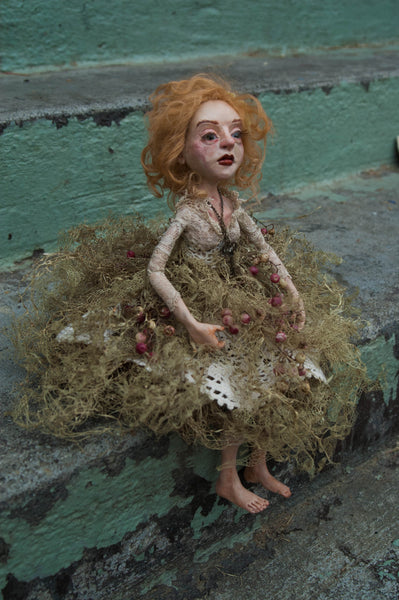 MARGO, THE LACE LICHEN FAIRY by artist Lacey Bryant