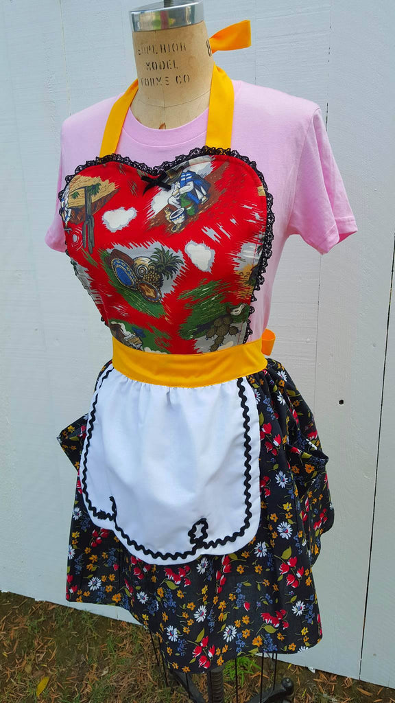 Siesta Loteria inspired aprons by Los Lover Dovers