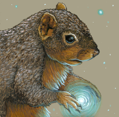 Spirit Squirrel by artist Lena Sayadian