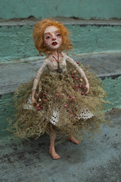 MARGO, THE LACE LICHEN FAIRY by artist Lacey Bryant