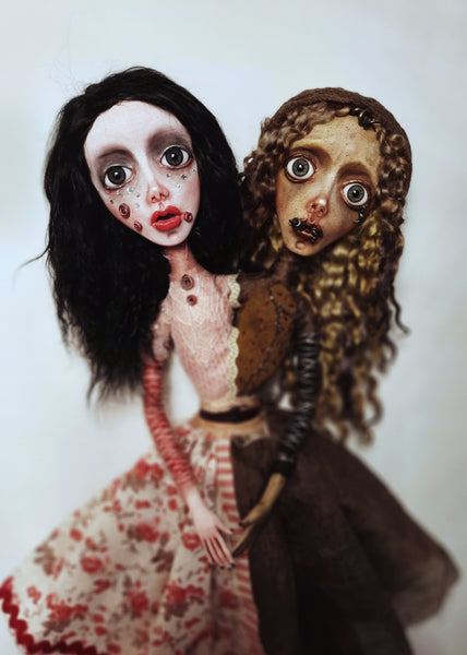 Greek Pagan Folktales: Οι αδερφές/ The Stepsisters (Crete) by artist Anima ex Manus Art Dolls