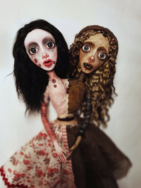 Greek Pagan Folktales: Οι αδερφές/ The Stepsisters (Crete) by artist Anima ex Manus Art Dolls