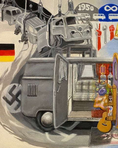 THE VW MICROBUS FOREVER by artist Frau Sakra
