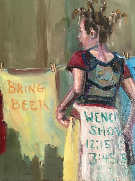 THIRSTY (Washing Well Wench Series, featuring Gerty) by artist Nancy Cintron