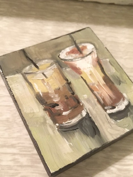 ICED GREEK COFFEE artist Nancy Cintron