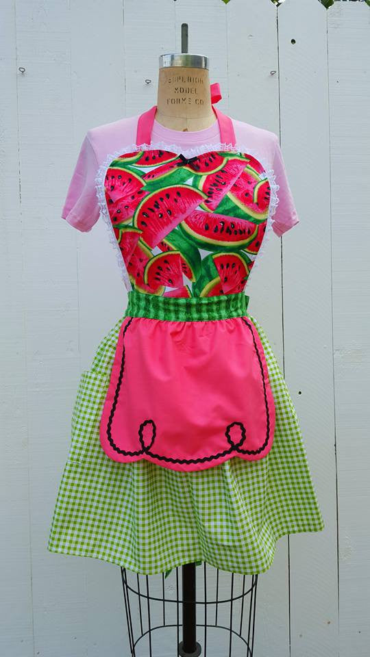 Sandia Loteria inspired aprons by Los Lover Dovers